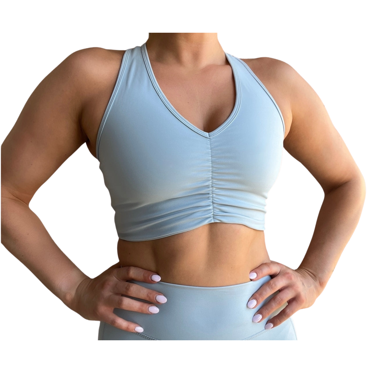 Bondi Sports Bra - Dusty Blue