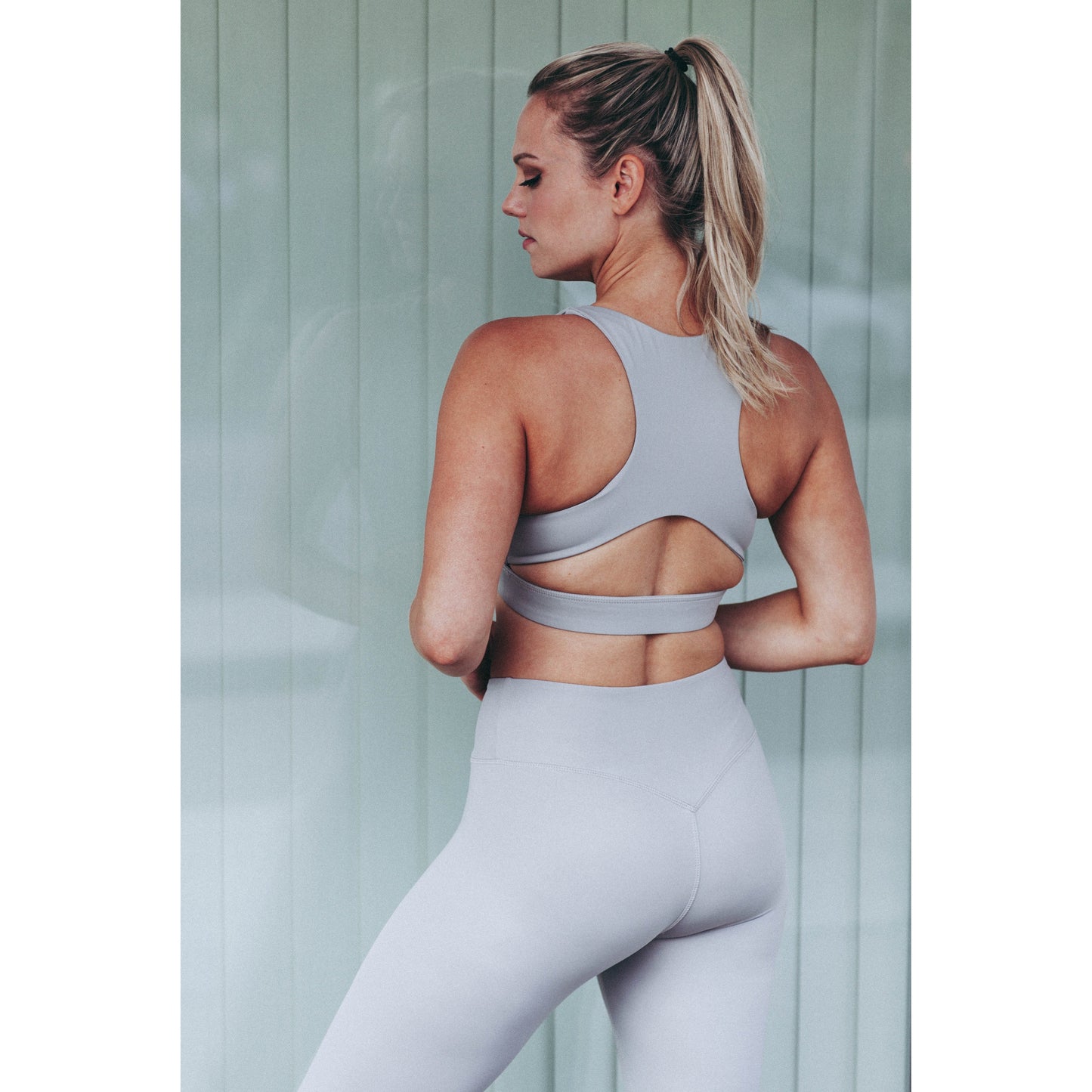 Women's leggings. Cyan and Stone. Squat Proof Leggings